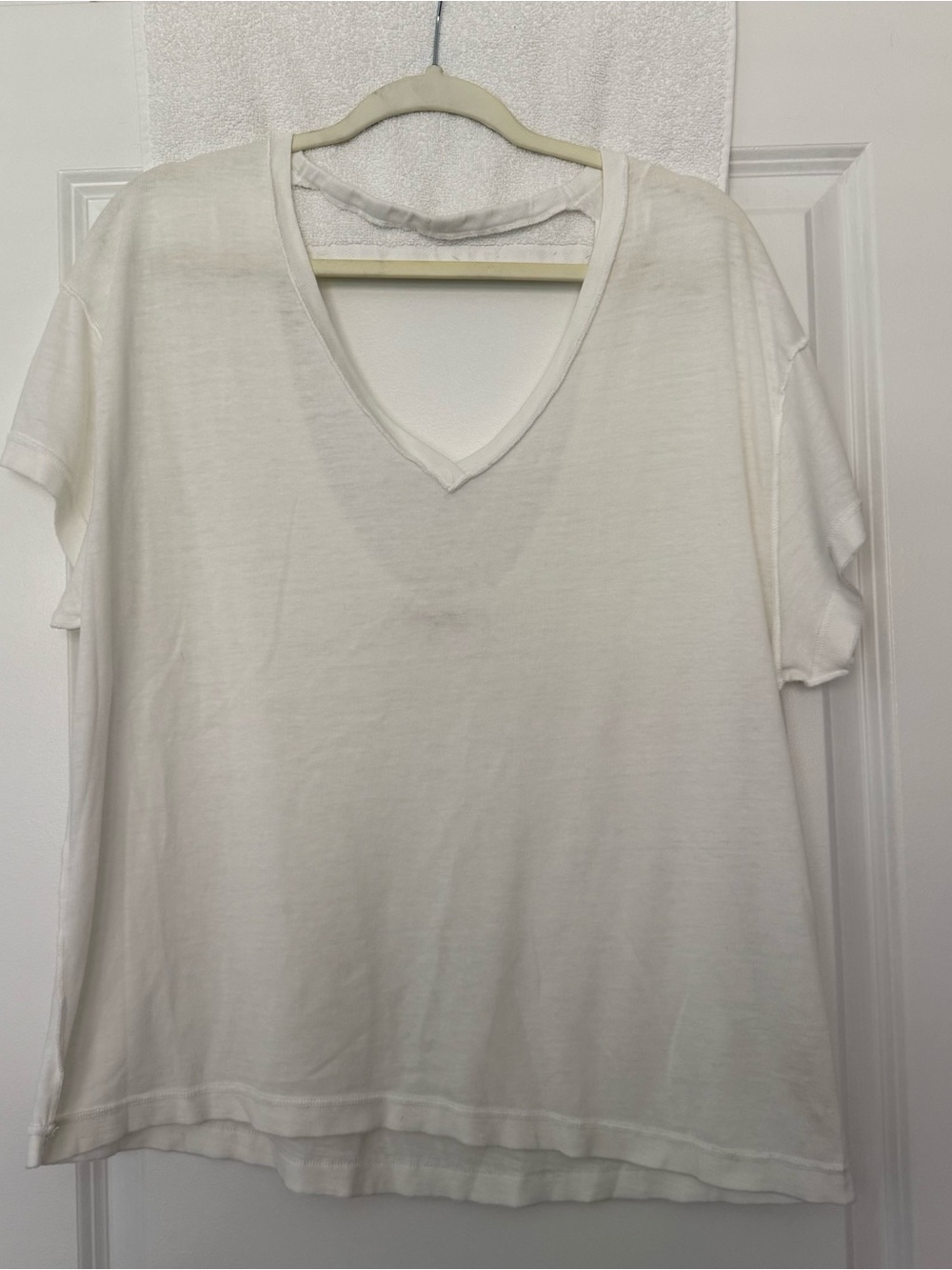 We The Free White V-Neck Short Sleeve Tee